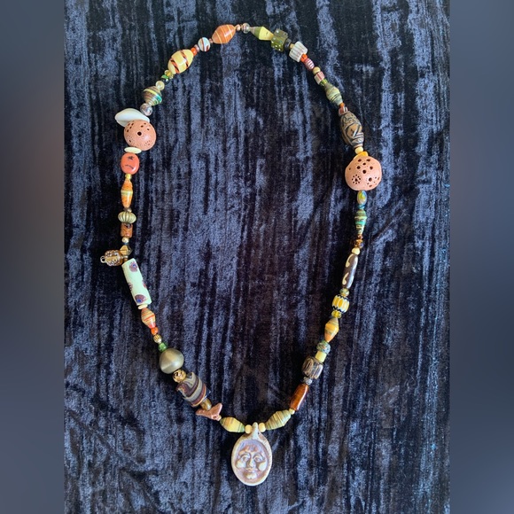 World Tribe Moon Face Necklace - Picture 2 of 6